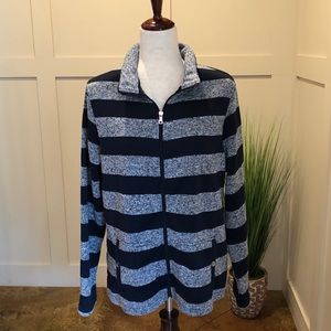 Croft & Barrow Fleece Sweater Jacket Cardigan L